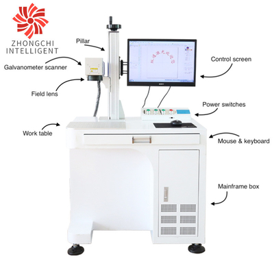 30W Logo Laser Printing Machine 0.01mm Accuracy Desktop Laser Metal Engraver